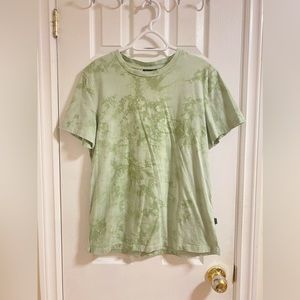 Frank & Oak Tie Dye Pattern Green T Shirt